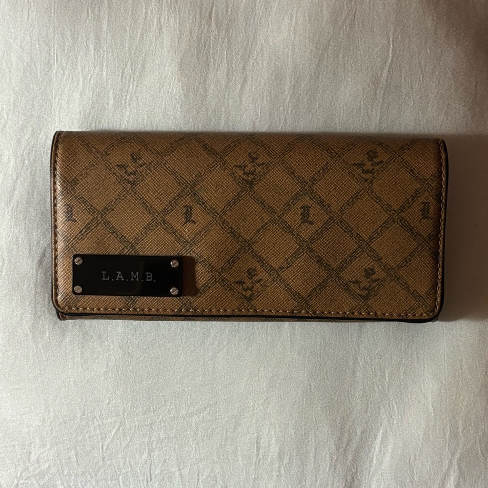 L.A.M.B. Tan Key & Card Holder